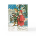 Vintage Christmas Card for kids