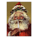 Vintage Christmas Card German Santa