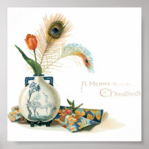 Vintage Christmas Card Poster