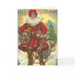 Vintage Christmas Card Santa