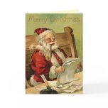 Vintage Christmas Card Santa