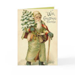 Vintage Christmas Card Santa