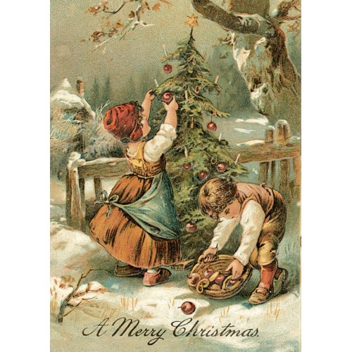 Vintage Christmas Card - Very sweet card card