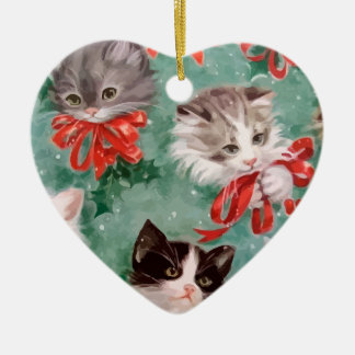 vintage cat christmas ornaments