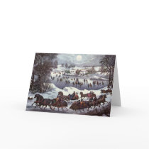 Vintage Christmas; Central Park in Winter Card