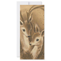 Vintage Christmas Deer Rack Card