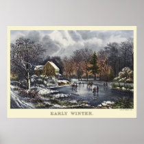 Vintage Christmas; Early Winter Poster