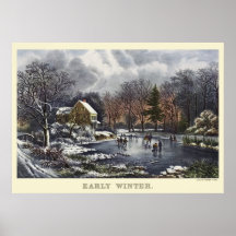 Vintage Christmas; Early Winter Poster