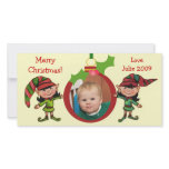 Vintage Christmas Elves Photo Card