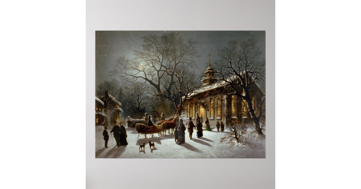 Vintage Christmas Eve Archival print | Zazzle