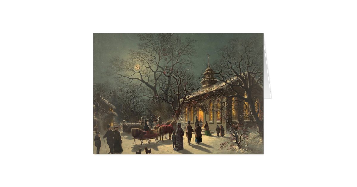 Vintage Christmas Eve Card | Zazzle