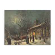Vintage Christmas Eve Postcard postcard