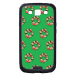 Vintage Christmas, Floral Wreath Bow Gold Bell Samsung Galaxy SIII Covers