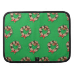 Vintage Christmas, Floral Wreath Bow Gold Bell Planner