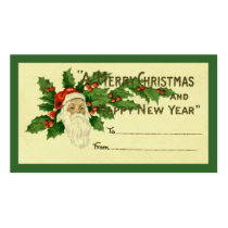 Vintage Christmas Gift Tag business cards