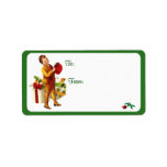 Vintage Christmas Gift Tag Stickers #1 Personalized Address Label