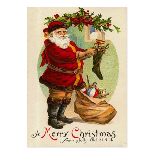 Vintage Christmas Gift Tags Business Cards