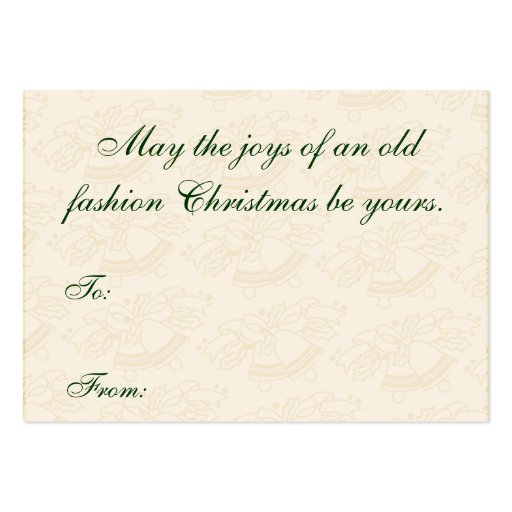 Vintage Christmas Gift Tags Business Cards (back side)