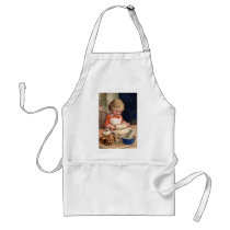 Vintage Christmas - Girl Baking Cookies Aprons