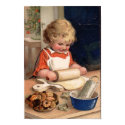 Vintage Christmas - Girl Baking Cookies posters by vintagegiftmall Vintage Christmas - Girl Baking Cookies posters
