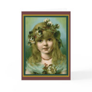 Vintage Christmas Girl card