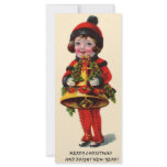 Vintage Christmas Girl Custom Rack Card
