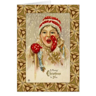 Vintage Christmas Greeting Greeting Cards