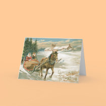 Vintage Christmas Greetings Card