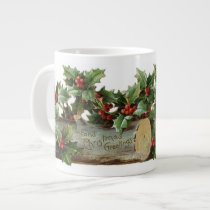 Vintage Christmas Greetings Mug Jumbo Mugs