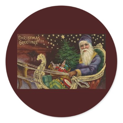 Vintage Christmas Greetings stickers