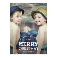 Vintage Christmas Holiday Photo Cards