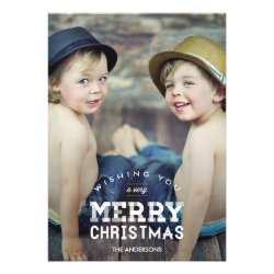 Vintage Christmas Holiday Photo Cards Card