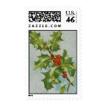 Vintage Christmas Holly Stamps