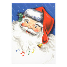 Vintage Christmas Jolly Merry Santa Claus w Music Custom Announcement