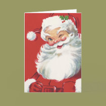 Vintage Christmas, Jolly Santa Claus Winking cards