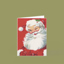 Vintage Christmas, Jolly Santa Claus Winking cards