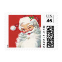 Vintage Christmas, Jolly Santa Claus Winking postage