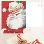 Vintage Christmas, Jolly Santa Claus Winking Postcards