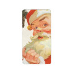 Vintage Christmas, Jolly Santa Claus with a Secret Personalized Address Labels
