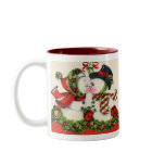 Vintage Christmas Kiss Mug
