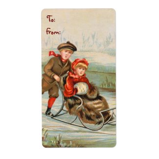 Vintage Christmas Labels for Gifts label