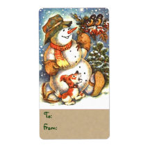 Vintage Christmas Labels for Gifts