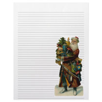 Vintage Christmas Lined Letterhead Stationery