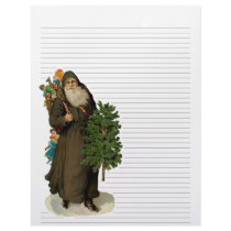Vintage Christmas Lined Letterhead Stationery