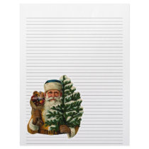 Vintage Christmas Lined Letterhead Stationery