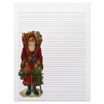 Vintage Christmas Lined Letterhead Stationery