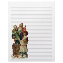 Vintage Christmas Lined Letterhead Stationery