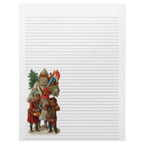 Vintage Christmas Lined Letterhead Stationery