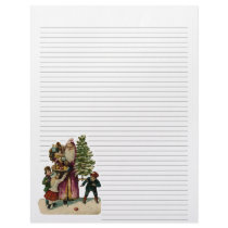 Vintage Christmas Lined Letterhead Stationery