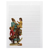 Vintage Christmas Lined Letterhead Stationery